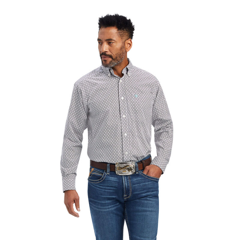 Camisas Ariat Finleigh Classic Fit Blancas Hombre - Chile 268-KZEQVT